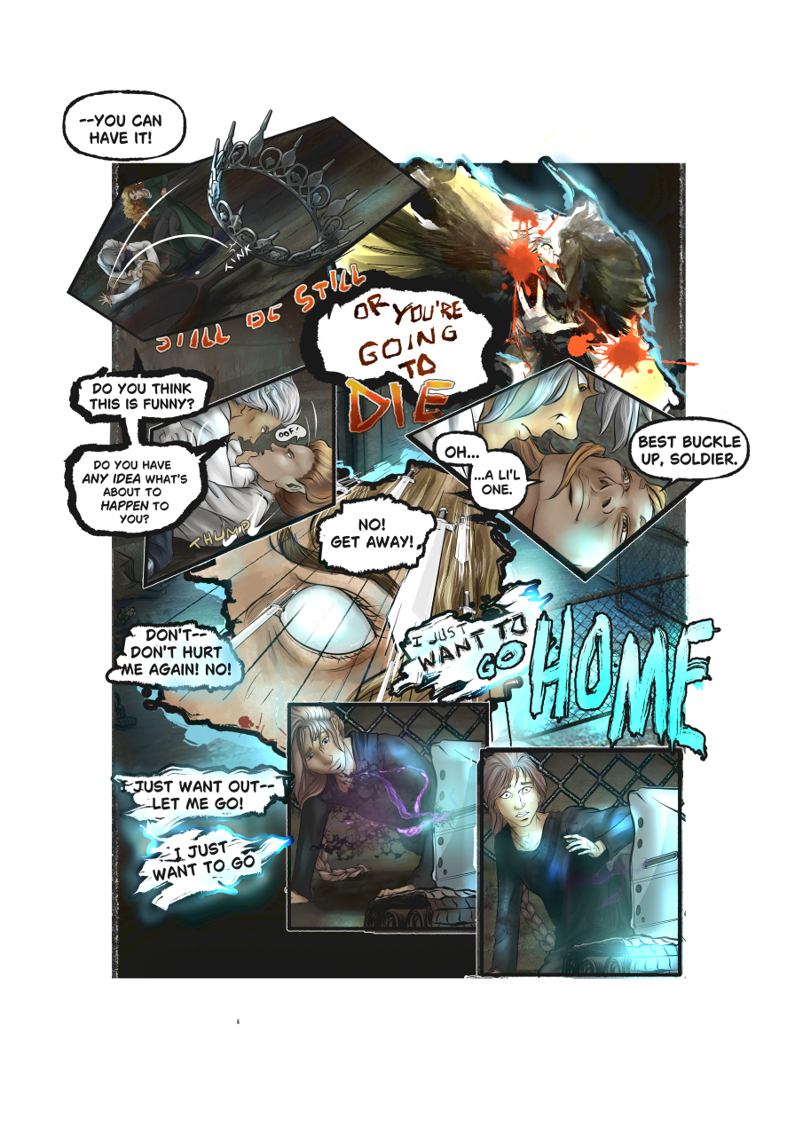 FaerieTales Issue 3, page 23. [Revenge doesn't quite work out the way Puck envisioned.]
